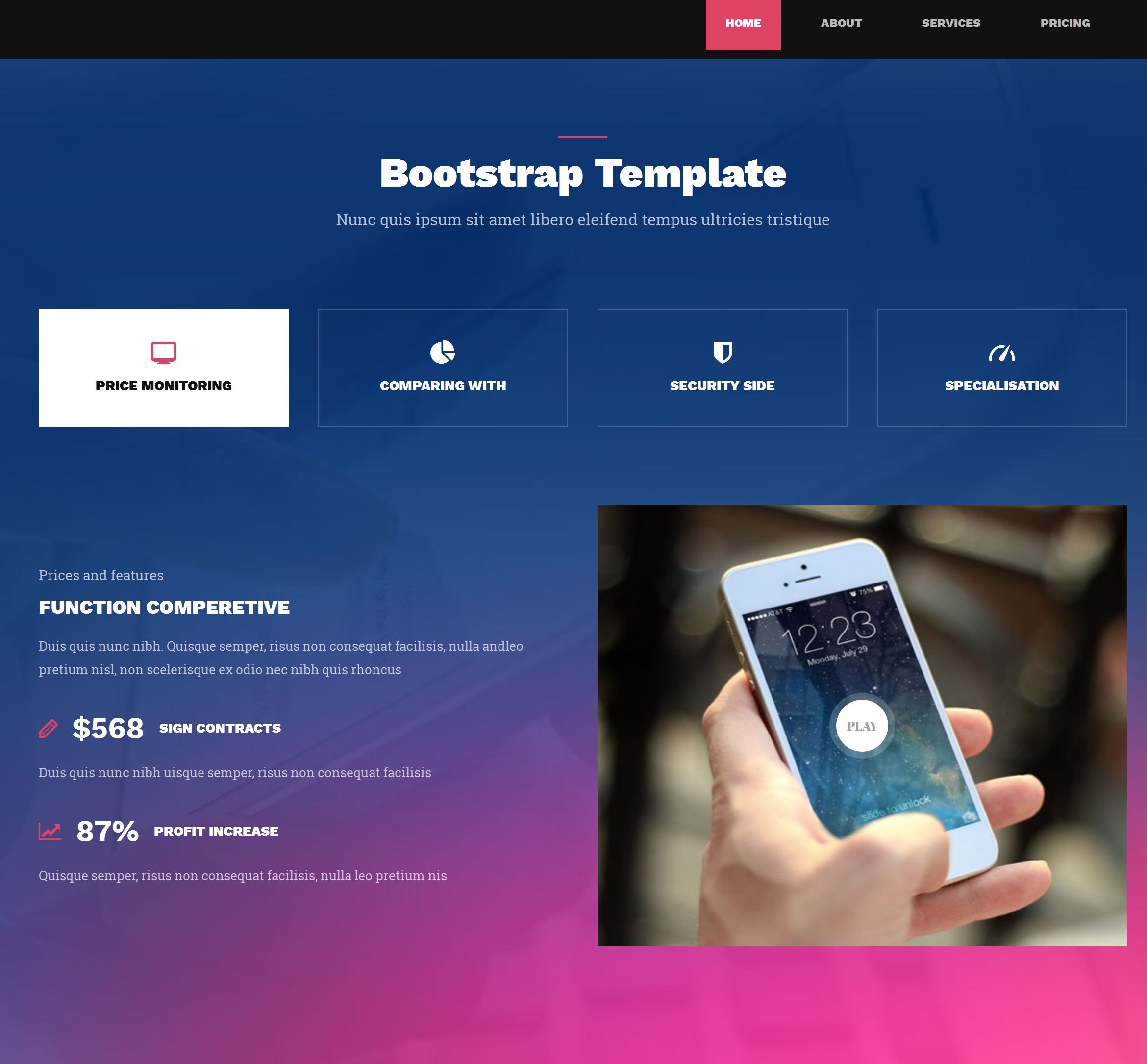 HTML Bootstrap Gallery Theme