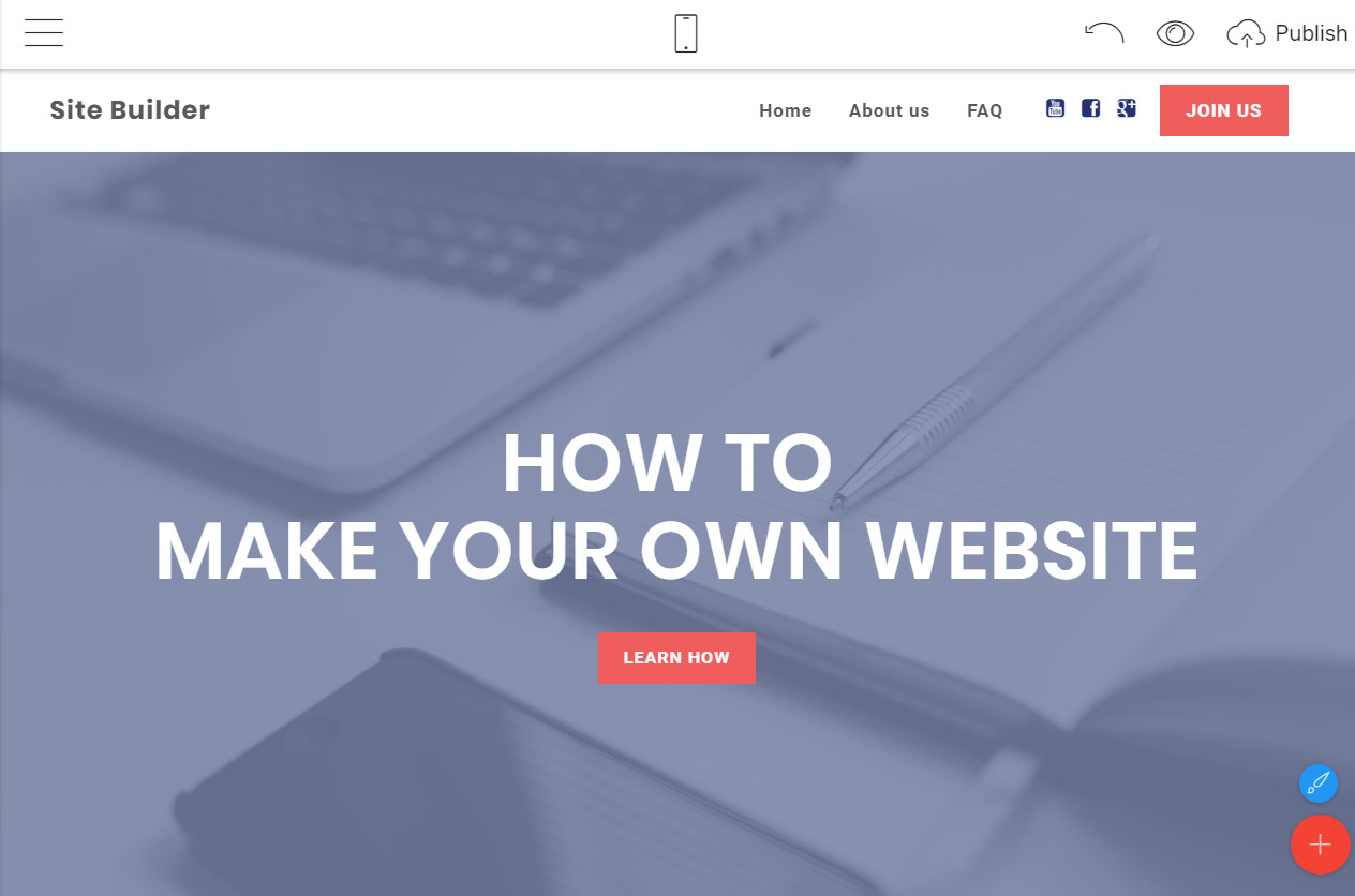 how to make a website for small business free